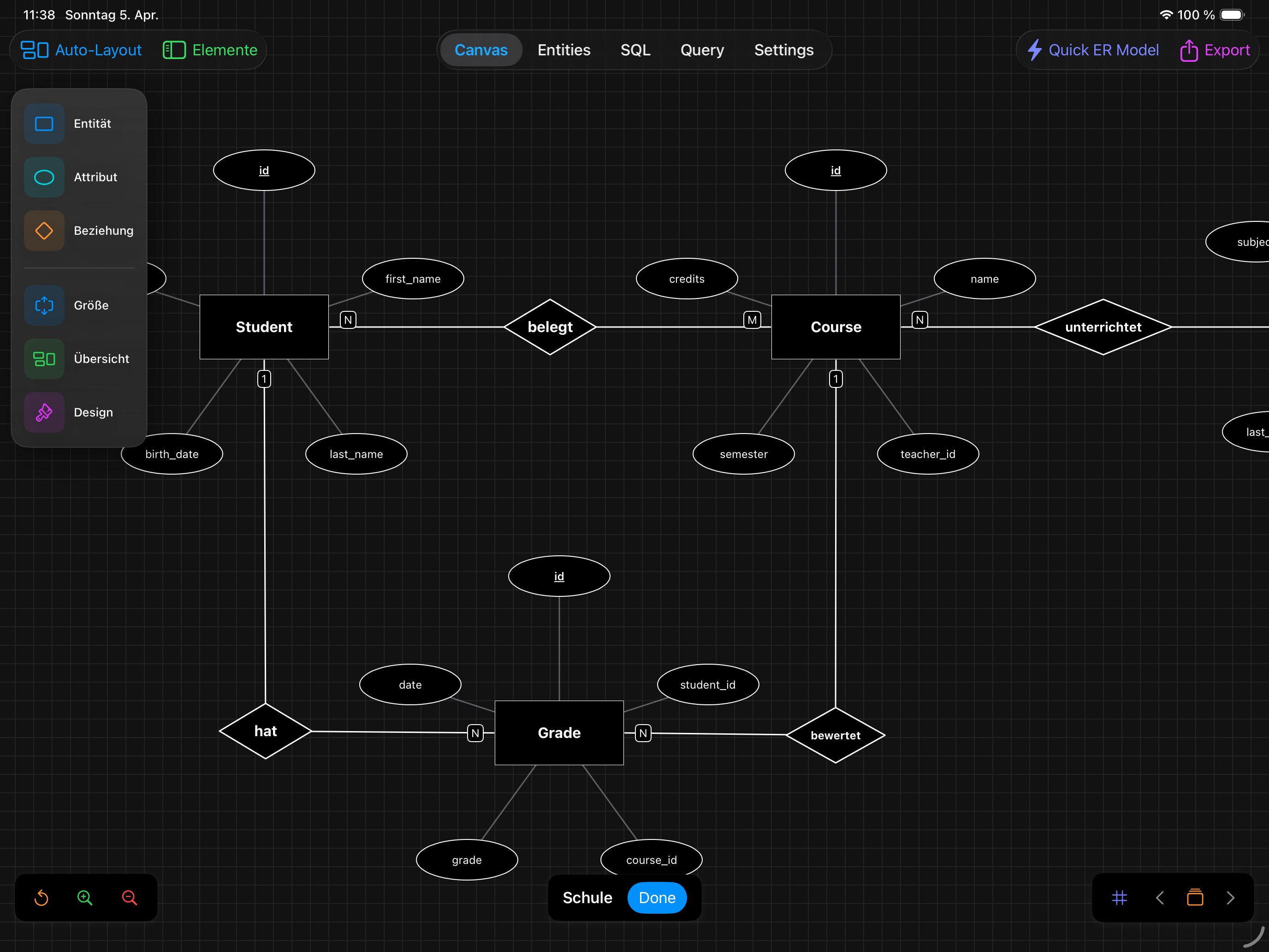 Data Studio SQL – Visuelles ER-Modellieren & SQL auf iPhone & iPad