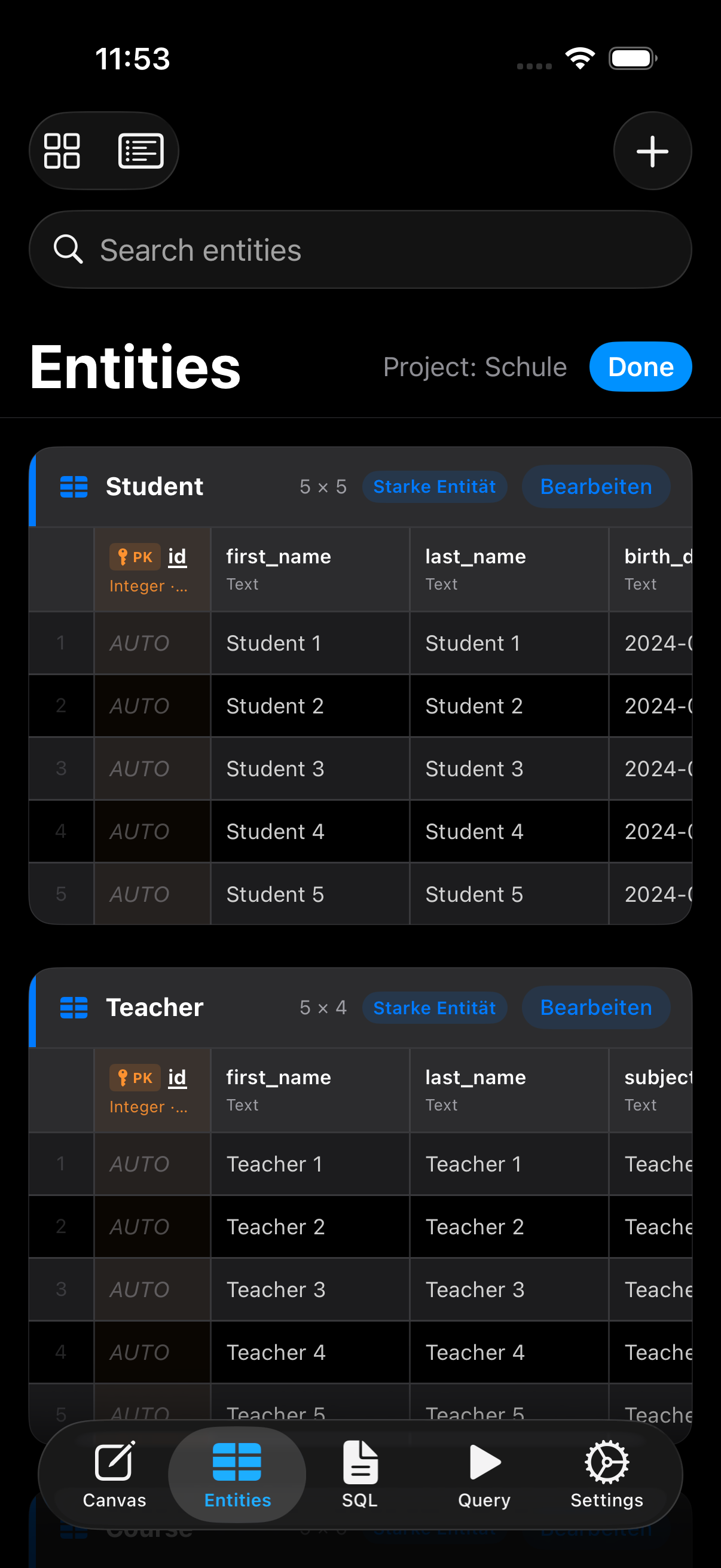 Data Studio SQL – Visuelles ER-Modellieren & SQL auf iPhone & iPad